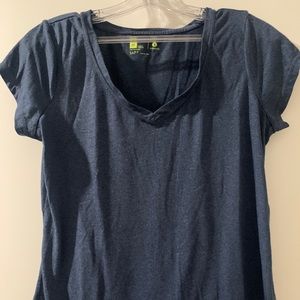 Short Sleeve Navy Blue Active Top